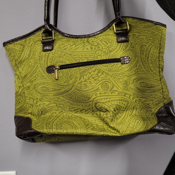 Nicole Miller Paisley Croc Embossed Laptop Tote - Picture 7 of 9